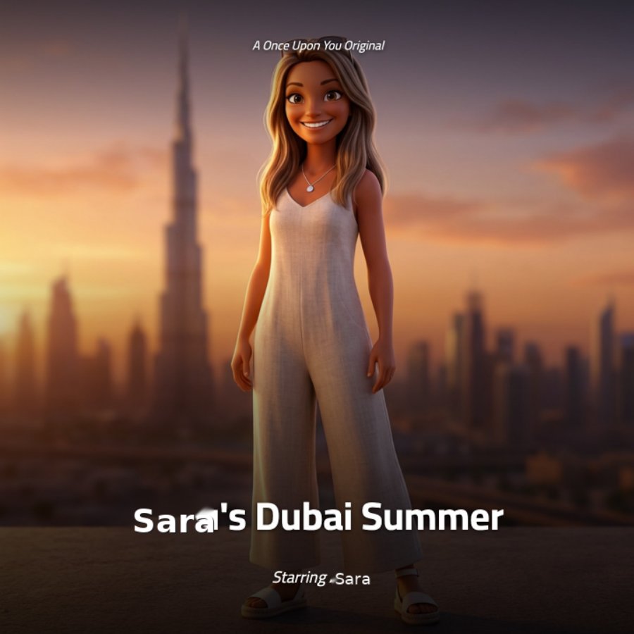Sara's illustrated Dubai Summer story in a PDF reader